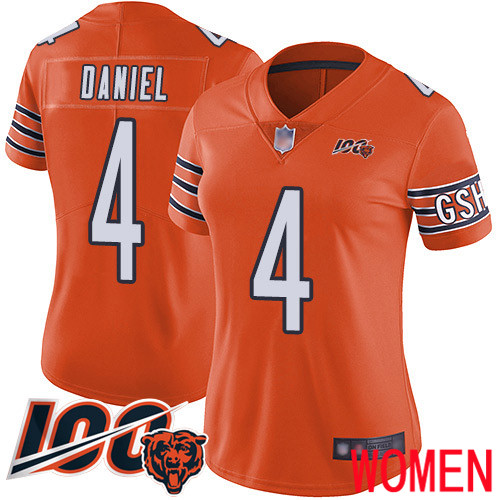 Chicago Bears Limited Orange Women Chase Daniel Alternate Jersey NFL Football #4 100th Season